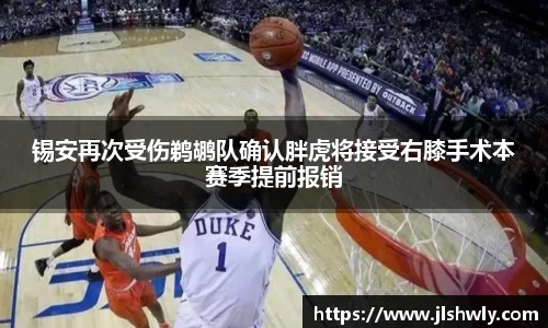 锡安再次受伤鹈鹕队确认胖虎将接受右膝手术本赛季提前报销